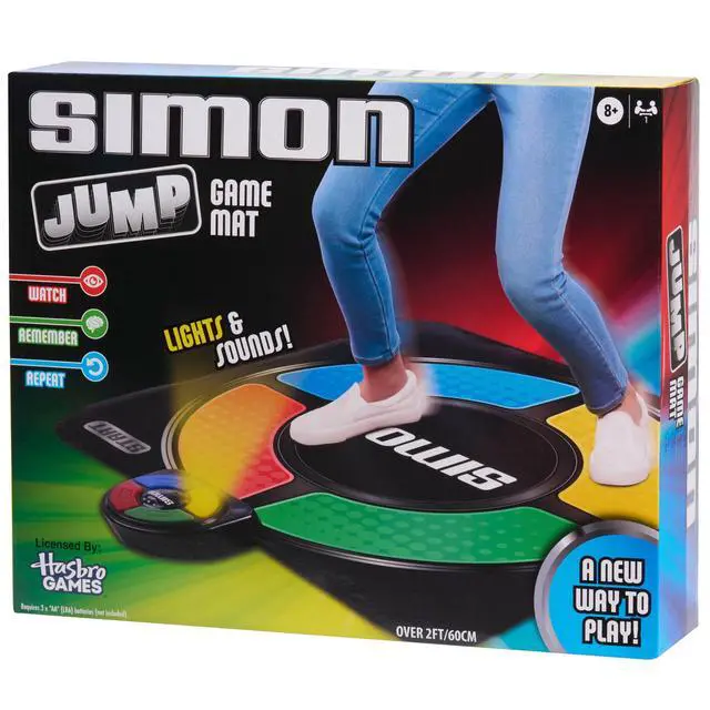 Alt view image 7 of 7 - Hasbro Simon Jump Game Mat with Lights and Sounds, Electronic Memory Games for Kids, Kids Toys for Ages 8 Up