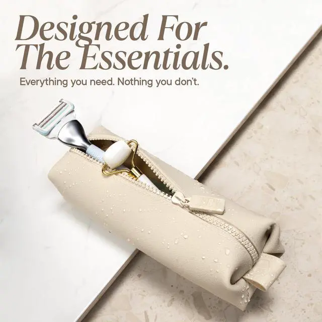 Alt view image 7 of 7 - The Koby Dopp Kit, Premium Silicone Toiletry Bag for Men, Compact Leak-Resistant Travel Organizer with Heavy-Duty Zipper, Easy-to-Clean Grooming Bag Mini 8.5" x 2.75" x 2", Sand