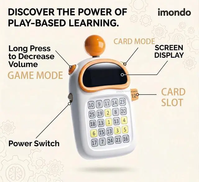 Alt view image 6 of 6 - Handheld Memory Game & Concentration Toy for Kids 61 Educational Activity Cards; 2-in-1 Brain Development & Memory Toy; Birthday Gifts for Boys Girls Ages 5+