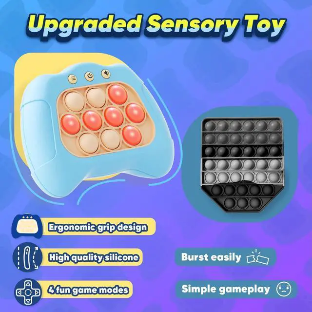 Alt view image 5 of 7 - Handheld Game for Kids 6-12, Sensory Fidget Toys for Kids 8-12, Birthday Gifts for 6 7 8 9 Year Old Boys & Girls & Teens-Blue