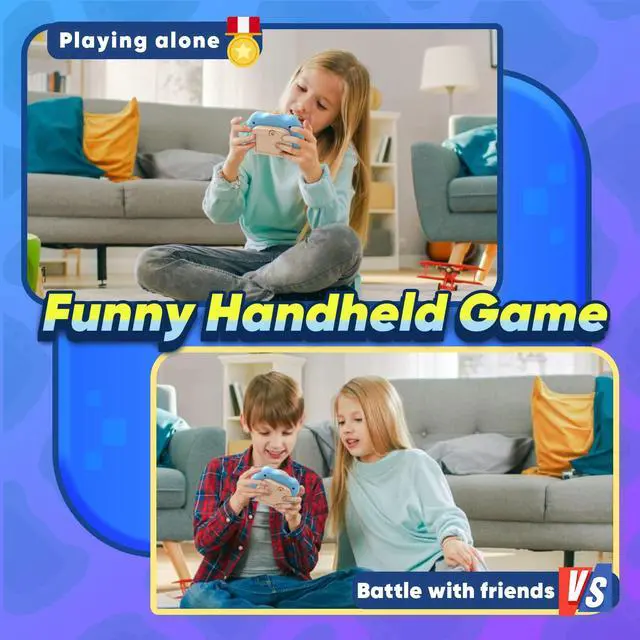 Alt view image 4 of 7 - Handheld Game for Kids 6-12, Sensory Fidget Toys for Kids 8-12, Birthday Gifts for 6 7 8 9 Year Old Boys & Girls & Teens-Blue