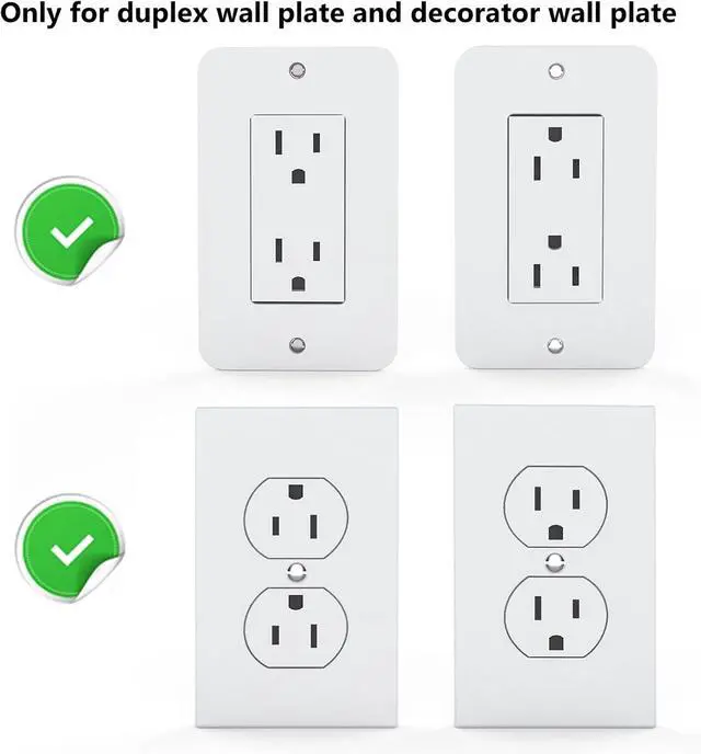 Alt view image 5 of 7 - Outlet Shelf, Bathroom Wall Holder with Built-in Cable Management, Wall Organizer for Smart Home Decor Space Saving Electric Toothbrush Use as Echo Holder (Vertical Decora&Duplex, 2, Pack)