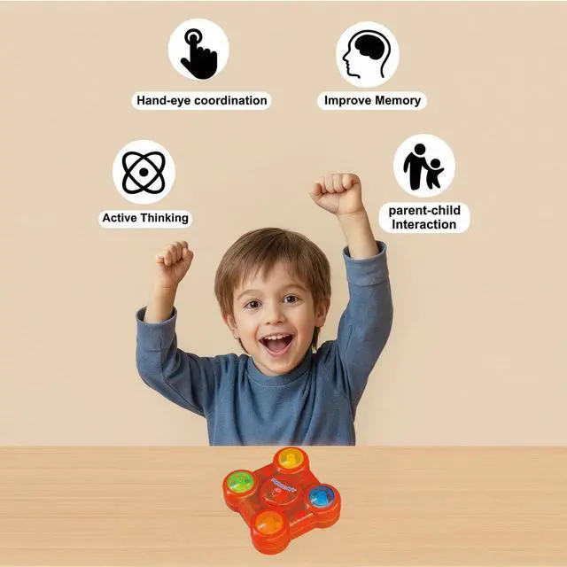 Alt view image 6 of 7 - Light & Sound Memory Game Interactive Electronic Toy for Focus & Reaction Training