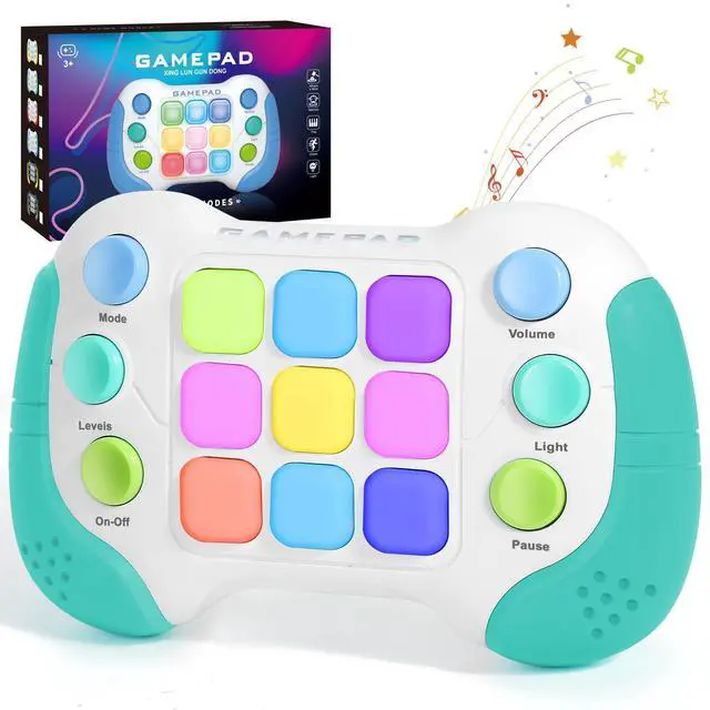 Main image of Fast Push Fidget Toys Handle, Flashing Handheld Game for Kids Teens Adults, Electronic Brain & Memory Game, Quick Push Buttons Gamepad, Xmas Birthday Gifts STEM Toys for Boys Girls