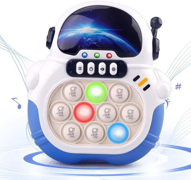 Main image of Fast Push Fidget Toy - Handheld Light Up Sensory Puzzle Game for Kids, Birthday & Easter Gift for Boys Girls Ages 3-12 (Blue-Astronaut)