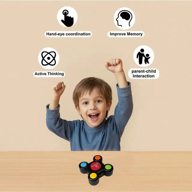 Alt view image 6 of 7 - Light & Sound Memory Game Interactive Electronic Toy for Focus & Reaction Training