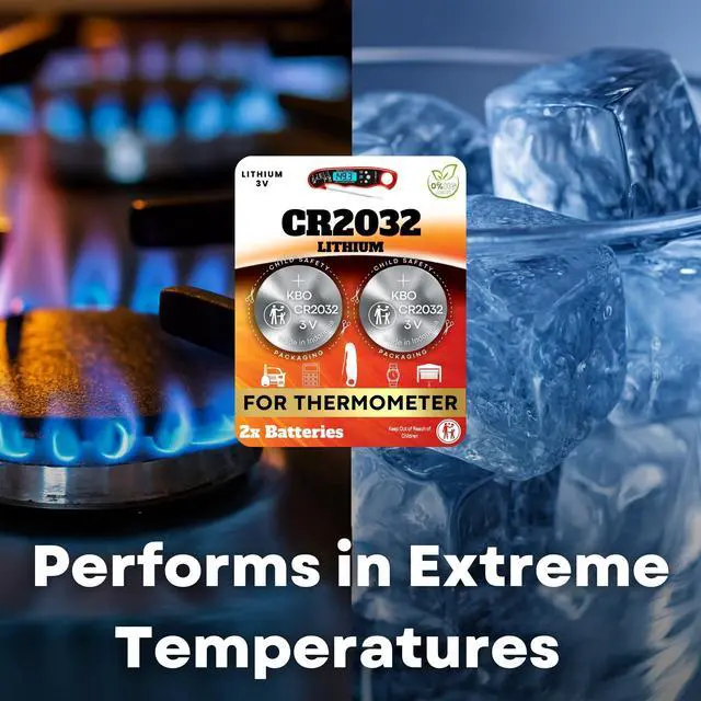 Alt view image 6 of 7 - Meat Thermometer Battery Replacement Kit (2-Pack) CR2032 - Compatible with Most Brands - Coin Cell Battery for Meat Thermometers