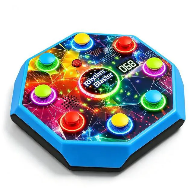 Main image of Electronic Table Reflex Game for Solo & 2 Players, Light-Up Memory & Reaction Toy with 4 Game Modes, Family Brain Training Gift for Kids 6 7 8 9 10 11 Year Old Boys & Girls