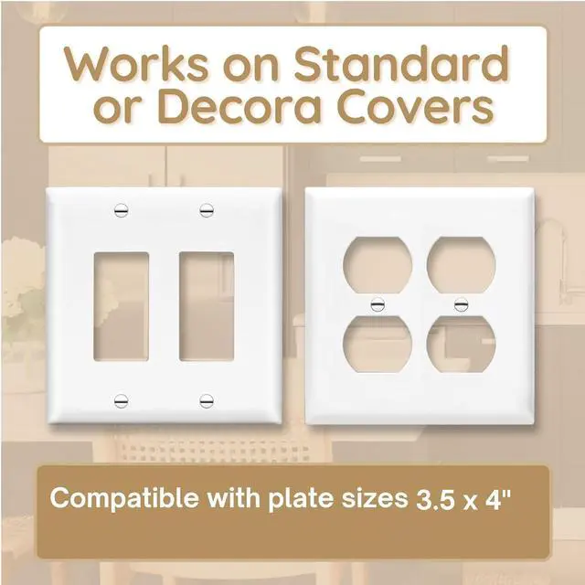 Alt view image 7 of 7 - 2 pack Double Wall Outlet Shelf with Cord Storage-wall outlet shelf, outlet shelf storage Perfect for Bathroom,Bedrooms -outlet shelf-wall outlet extender with shelf-Home outlet with shelf (white)