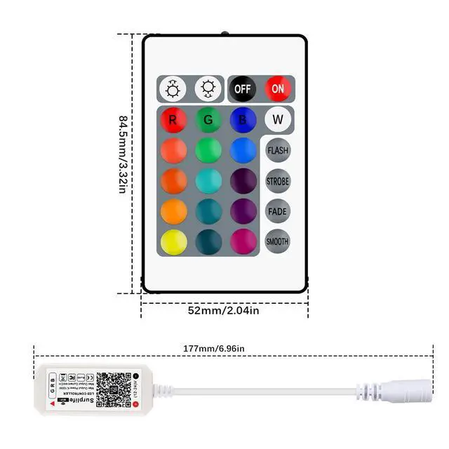 Alt view image 2 of 7 - 4 Pin WiFi RGB LED Controller, RF Wireless Remote Control, DC 5V/12V/24V for 5050 3528 5630 RGB LED Strip Lights, Compatible with Alexa Google Home IFTTT