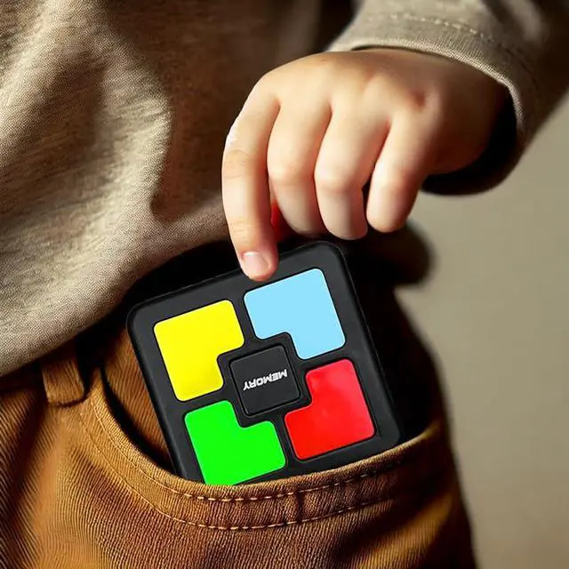 Alt view image 6 of 7 - Lights Up Memory Game Handheld Electronic Toy, Color Memorizing with Lights and Sounds