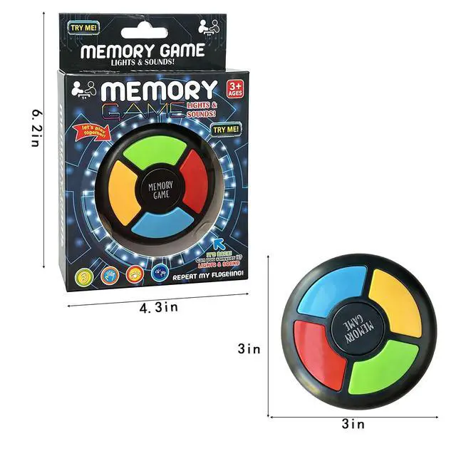 Alt view image 2 of 5 - Memory Game Lights and Sounds, Brain Training Reaction Game for Kids Ages 3+, Handheld Travel Interactive Toy for Boys & Girls