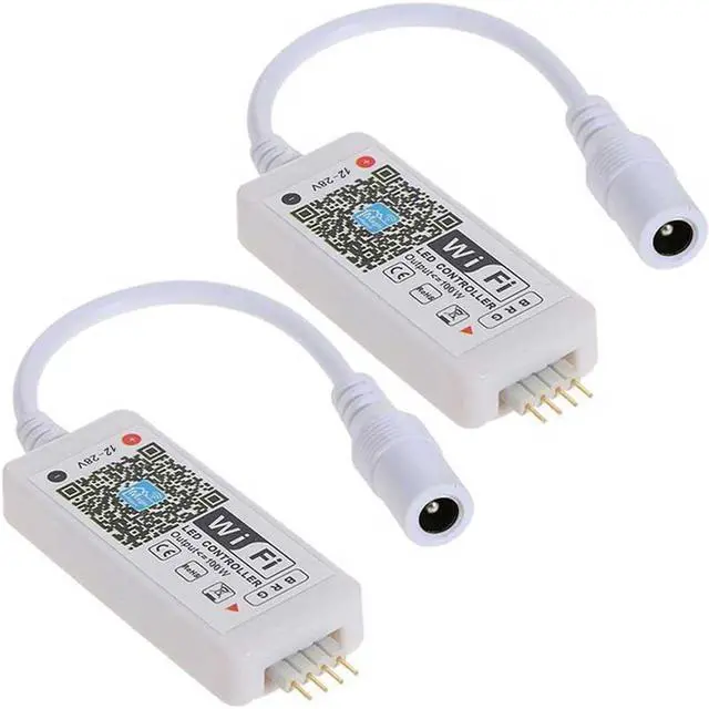 Main image of Smart WiFi LED Controller, RGB Led Strip Lights Wireless Controller, Compatible with Alexa & Google Home & IFTTT, Free Magic Home App via iOS or Android Smartphone (2 Pack)