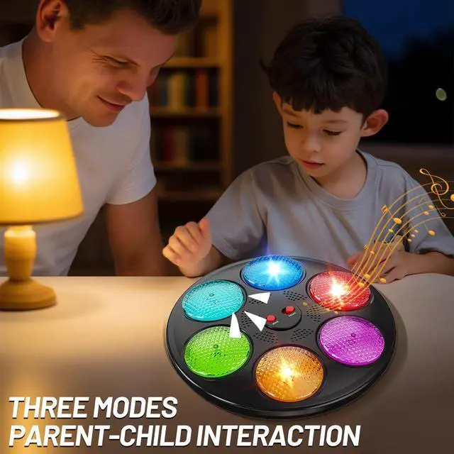 Alt view image 2 of 7 - Handheld Light Up Electronic Memory Game for Kids Boys Girls Interactive Sound Car Travel Road Trip Toys Birthday Gifts for Ages 3-12 4-8 6-8 8-12 with Solo Multiplayer (Black)