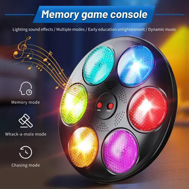 Alt view image 4 of 7 - Handheld Light Up Electronic Memory Game for Kids Boys Girls Interactive Sound Car Travel Road Trip Toys Birthday Gifts for Ages 3-12 4-8 6-8 8-12 with Solo Multiplayer (Black)