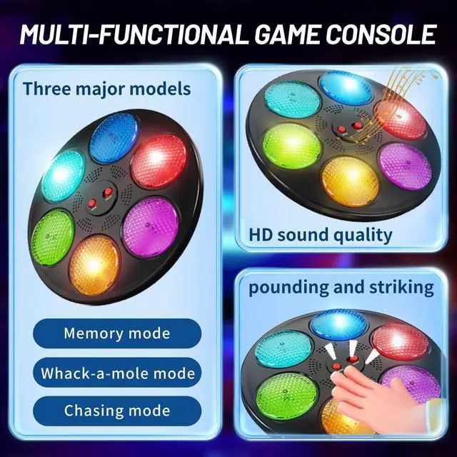 Alt view image 5 of 7 - Handheld Light Up Electronic Memory Game for Kids Boys Girls Interactive Sound Car Travel Road Trip Toys Birthday Gifts for Ages 3-12 4-8 6-8 8-12 with Solo Multiplayer (Black)