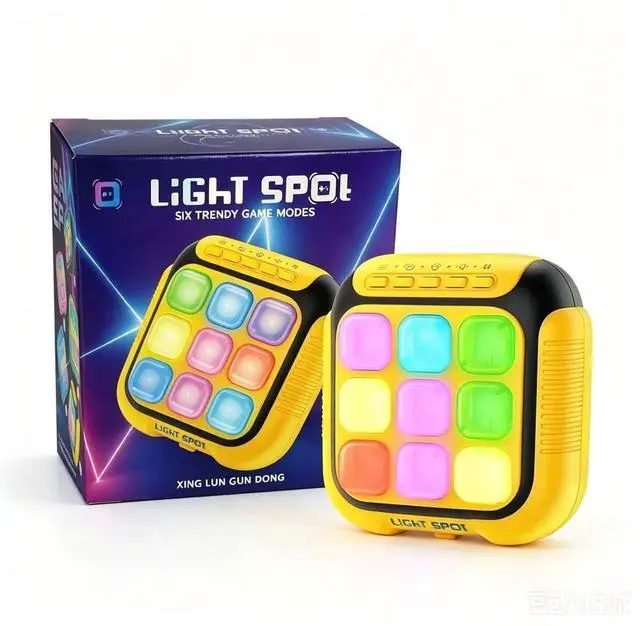 Main image of Electronic Tic Tac Toe Handheld Game 6-in-1 Travel Puzzle Console, Fast-Paced Portable Entertainment, Gift-Ready Packaging