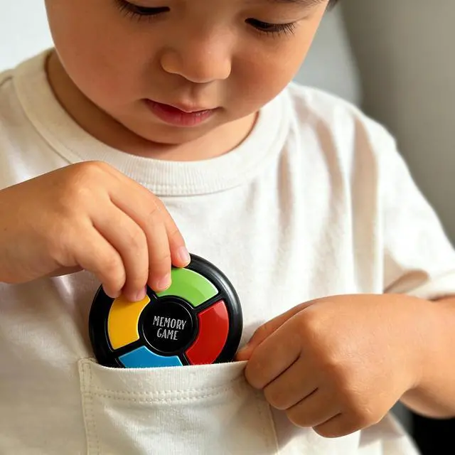 Alt view image 5 of 5 - Memory Game Lights and Sounds, Brain Training Reaction Game for Kids Ages 3+, Handheld Travel Interactive Toy for Boys & Girls