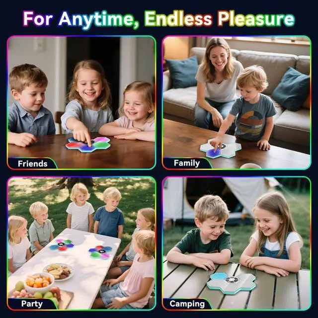 Alt view image 5 of 7 - Light Up Memory Game Handheld Electronic Toys with Lights and Sound Effects, Smart Multi-Function Desktop Metronome, Puzzle Memory Rhythm Training Board Challenge for Kids Ages 3 4 5 6 and Up