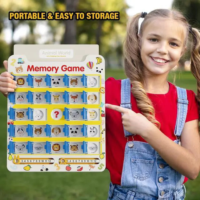 Alt view image 5 of 7 - Matching Memory Game for Kids Age 3 4 5 6 7 8 Year Old, Travel Toy for Boys Girls, Board Games for 4-6, Road Trip Essentials for Toddler, Airplane/ Car/ Camping Activity,Christmas Birthday Gifts