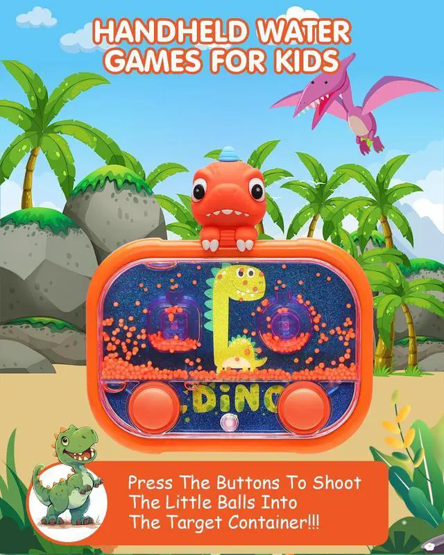 Alt view image 2 of 7 - Handheld Water Game with Light Water Ball Target Toy for Kids Ages 3+, Retro Fidget Toy, Screen-Free Car Travel Game, Road Trip Toy, Airplane Entertainment, Portable Autism-Friendly Gift