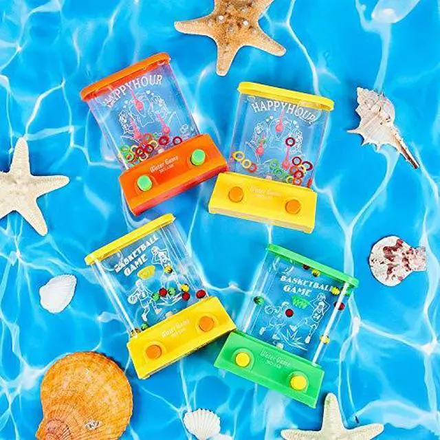 Alt view image 7 of 7 - 4 Pieces Water Games Handheld Easter Basket Stuffers for Kid Water Ring Toss Handheld Game Mini Retro Pastime Car Toys Fidget Autism Toys for Easter Children Boys Girls Birthday(Chic Style)