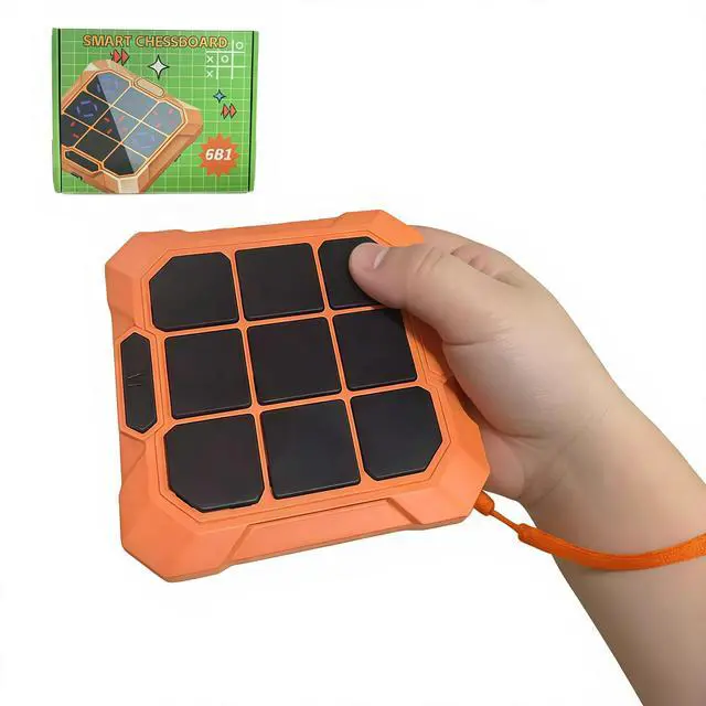 Alt view image 2 of 7 - BrainPlay Electronic Handheld Game Console - 6-in-1 Tic Tac Toe, Memory & Puzzle Games for Kids Adults, Portable Travel Toy, Birthday Gift for Boys Girls Ages 6+