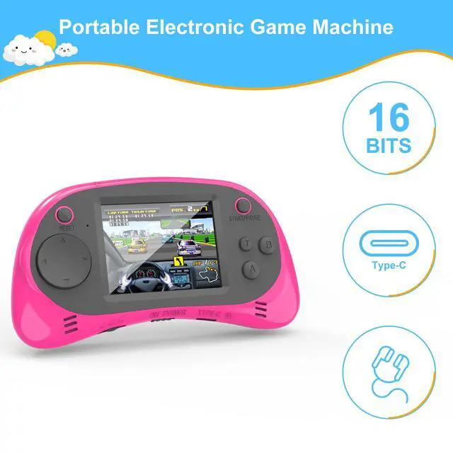 Alt view image 2 of 7 - Kids Handheld Game Player - 220 Built-in Games, 2.5" IPS Display, Rechargeable & Long-Lasting - Ideal Travel Toys for Kids Ages 3-10 Boys & Girls