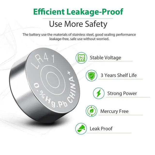 Alt view image 5 of 7 - LiCB 10 Pack LR41 AG3 392 384 Battery,Long-Lasting & Leak-Proof,High Capacity 1.5V LR41 Coin & Button Cell Batteries for Digital Thermometer Ornament Hearing Aid Led Watch