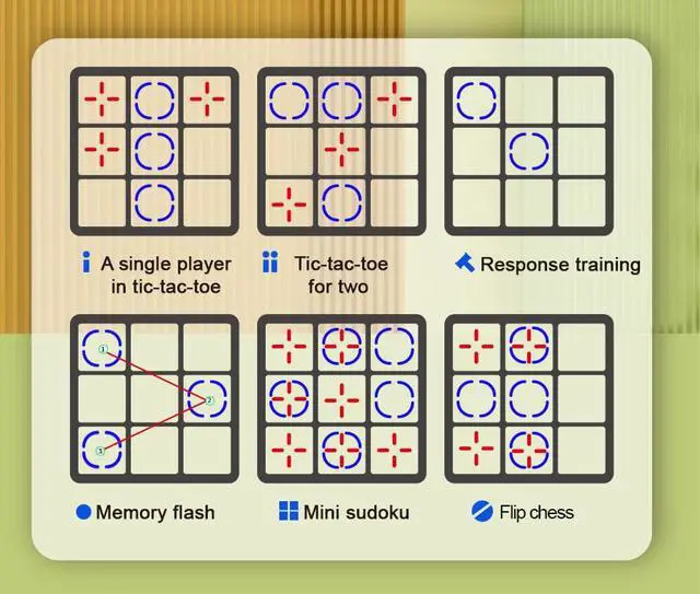 Alt view image 6 of 7 - BrainPlay Electronic Handheld Game Console - 6-in-1 Tic Tac Toe, Memory & Puzzle Games for Kids Adults, Portable Travel Toy, Birthday Gift for Boys Girls Ages 6+