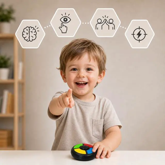 Alt view image 5 of 5 - Memory Game Handheld Electronic Toy, Color Memorizing with Lights and Sounds