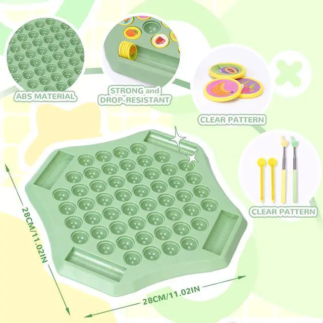 Alt view image 4 of 6 - 54PCS Fruit Flip Chess Memory Chess Game, Animal Flip Matching Chess Board, Memory Chess Game for Kindergarten Gathering Activity, Flip to Win Travel Memory Game (L-Fruit)