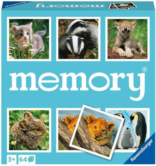 Main image of Animal Babies Memory Game - Engaging Picture Matching Game for Kids | Enhances Focus & Memory Skills | Fun for Family Game Night | Ideal for Ages 3 and Up