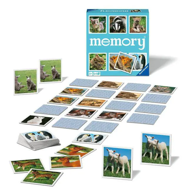 Alt view image 2 of 3 - Animal Babies Memory Game - Engaging Picture Matching Game for Kids | Enhances Focus & Memory Skills | Fun for Family Game Night | Ideal for Ages 3 and Up