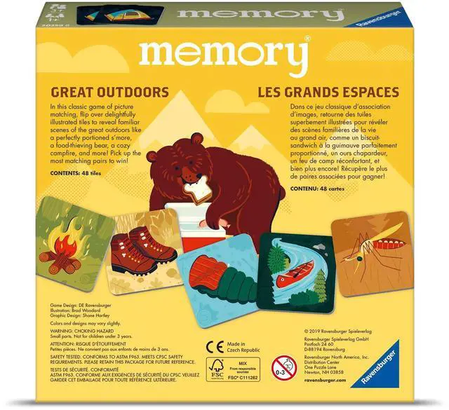 Alt view image 3 of 6 - Great Outdoors Memory Game | Fun & Fast Camping Matching Game | Ideal for Boys & Girls, Ages 3 & Up | Builds Focus, Memory & Matching Skills - 20359