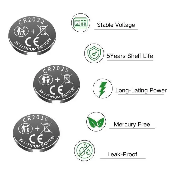 Alt view image 7 of 7 - Toyohira CR2032 Battery 3V Lithium Coin Battery 6 Pack High Capacity Airtag Key Fob Watch Motherborad Batteries Replacement Long Lasting Leak-Free CR2032