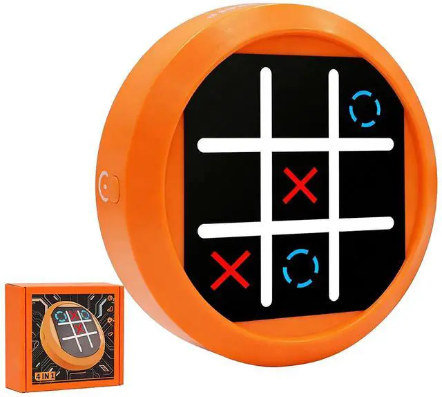 Main image of 4-in-1 Tic Tac Toe Game, Handheld Games Electronic Portable Travel Games for Kids Ages 3+ and Adults, Board Games Toddler Games for Brain Training and Memory Growth