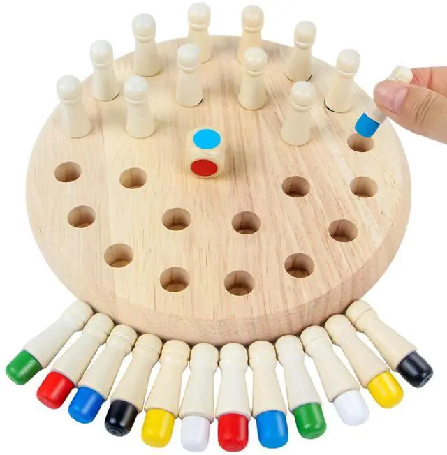 Main image of Activities for Elderly with Dementia Wooden Memory Chess, Ideal Alzheimers Toys & Games, Fidget Blanket Alternative, Perfect Gifts for People with Dementia