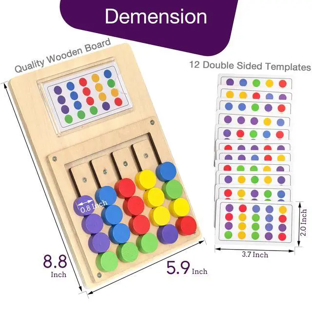 Alt view image 3 of 5 - Memory Care Games for Seniors, Wooden Handhold Games for Elderly with Dementia, Large Dementia Activties for Patients, Easy Cognitive Alzheimers Products Puzzle Maze Matching Board Gifts