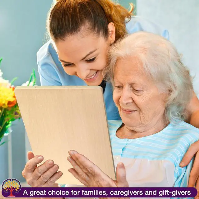 Alt view image 5 of 5 - Memory Care Games for Seniors, Wooden Handhold Games for Elderly with Dementia, Large Dementia Activties for Patients, Easy Cognitive Alzheimers Products Puzzle Maze Matching Board Gifts
