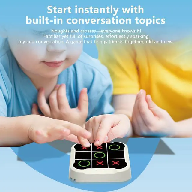 Alt view image 7 of 7 - Tic Tac Toe Bolt Game,Handheld Electric Puzzle Game Console, Board Games for Kids and Adults,Gift Ideal for Kids and Adults' Birthday(White)