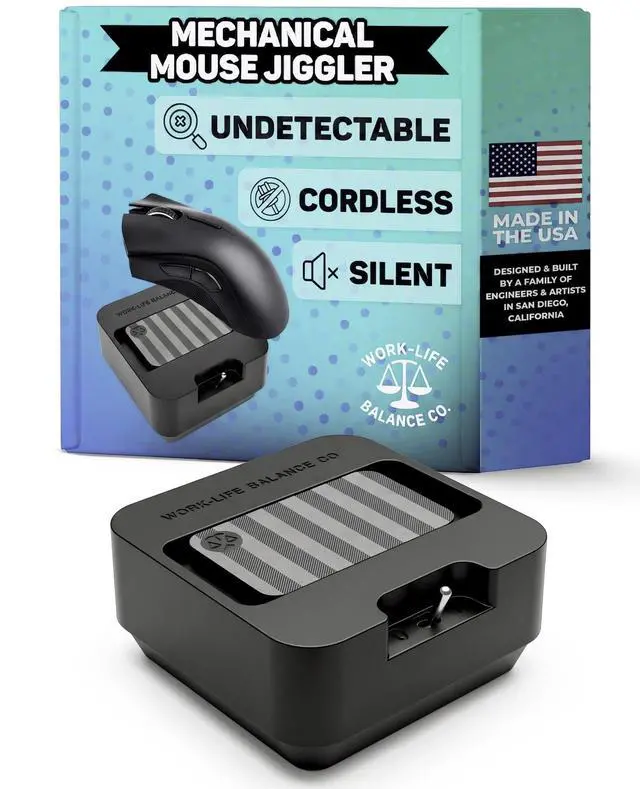 Main image of Mini Mouse Jiggler Made in USA, Undetectable, No USB, Cordless Mouse Mover