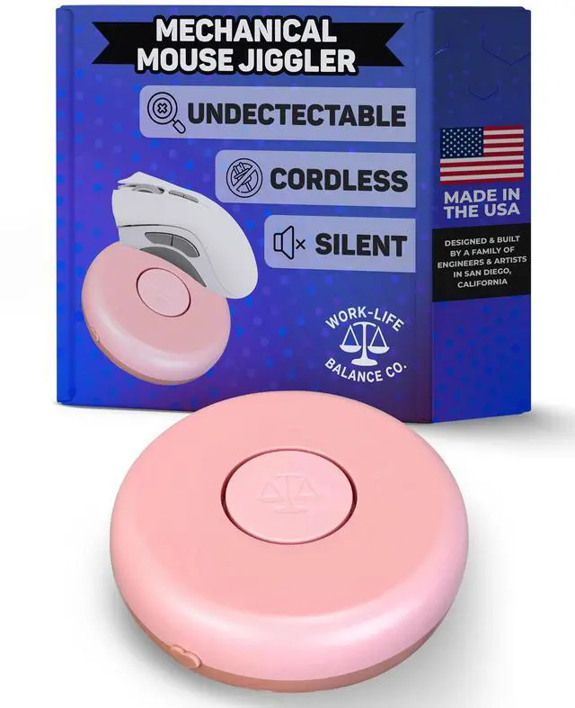 Main image of Ultra Compact Mouse Jiggler - No USB, Undetectable Cordless Wireless Device, No Software | Mechanical Mouse Mover Keeps PC Laptop Computer Awake, Silent Automatic Wiggler for Remote Work