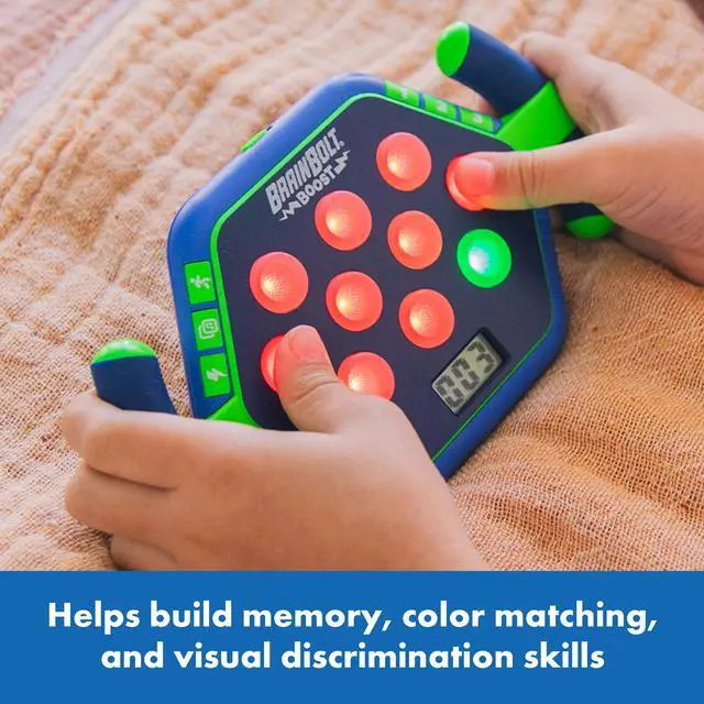 Alt view image 5 of 6 - BrainBolt Boost - Handheld Electronic Memory Game, Gamer Gifts, Fidget Memory Games for Kids Ages 4-8, Single Player Brain Travel Games for Kids, Boys and Girls Gifts