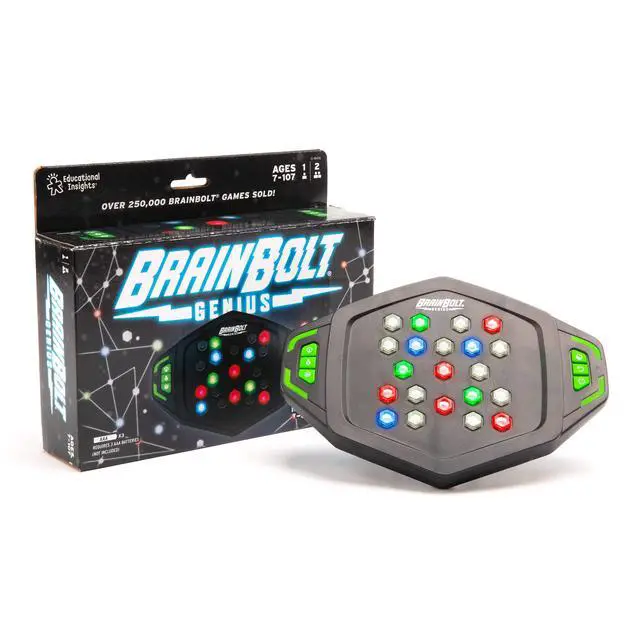 Alt view image 2 of 6 - BrainBolt Genius - Puzzle Memory Game for Kids, Teens and Adults, Handheld Electronic Brain Travel Games, Gift for Gamers, Games for Kids 8-12, Fidget Memory Game