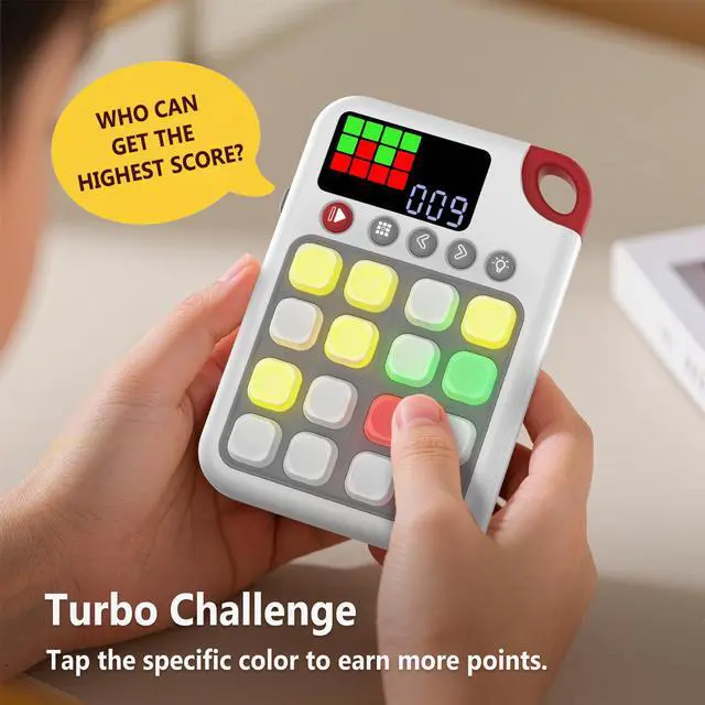 Alt view image 2 of 7 - Tic Tac Toe Game, 7-in-1 Game Machine, Handheld Electronic Puzzle Games, Portable Travel Game for Trip, Office Break, Queue Time, Birthday Gift for Kids Adult