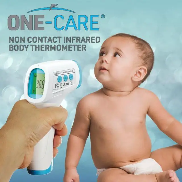 Alt view image 4 of 7 - Digital Infrared Thermometer HTD8813C - Non-Contact, Homedics Thermometer, High Accuracy, Fast Reading, Body & Room Temp, Newborn Baby to Adult, Fever Alarm, Large Display