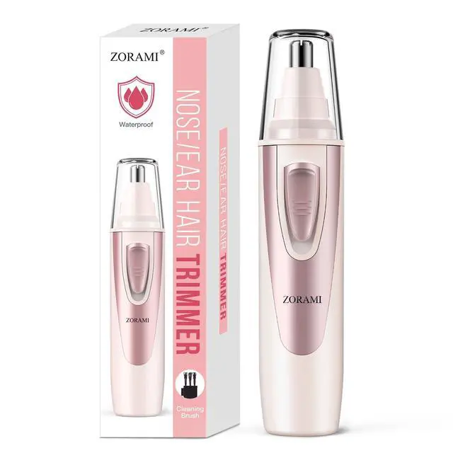 Main image of Ear and Nose Hair Trimmer Clipper - 2026 Professional Painless Eyebrow & Facial Hair Trimmer for Men Women, Battery-Operated Trimmer with IPX7 Waterproof, Dual Edge Blades for Easy Cleansing Rose Pink