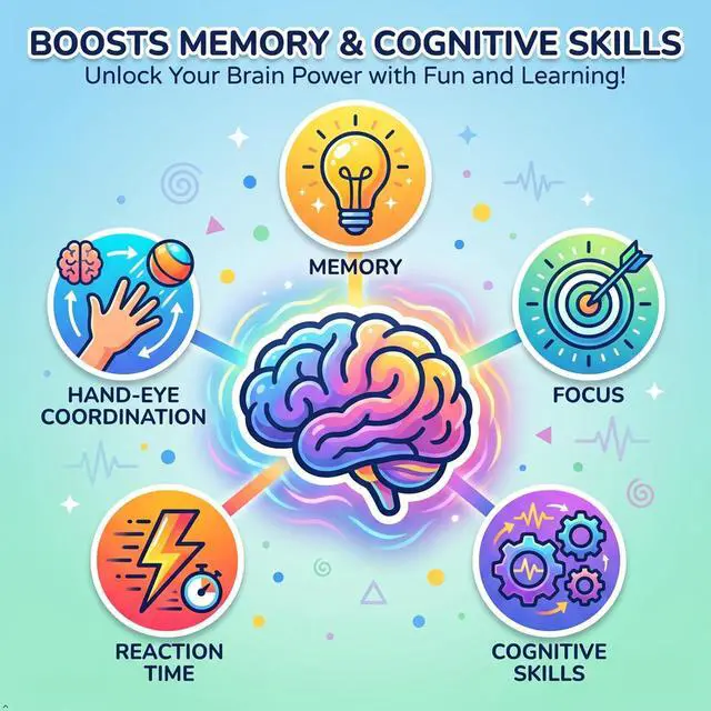 Alt view image 4 of 7 - FLASHDASH Flashing Cube Electronic Memory and Brain Game - 4-in-1 Handheld Stem Toys for Kids - Cool Gadgets, Games for Boys and Girls - Fun Family Game for Kids Ages 6-12 - Educational Gift Toy