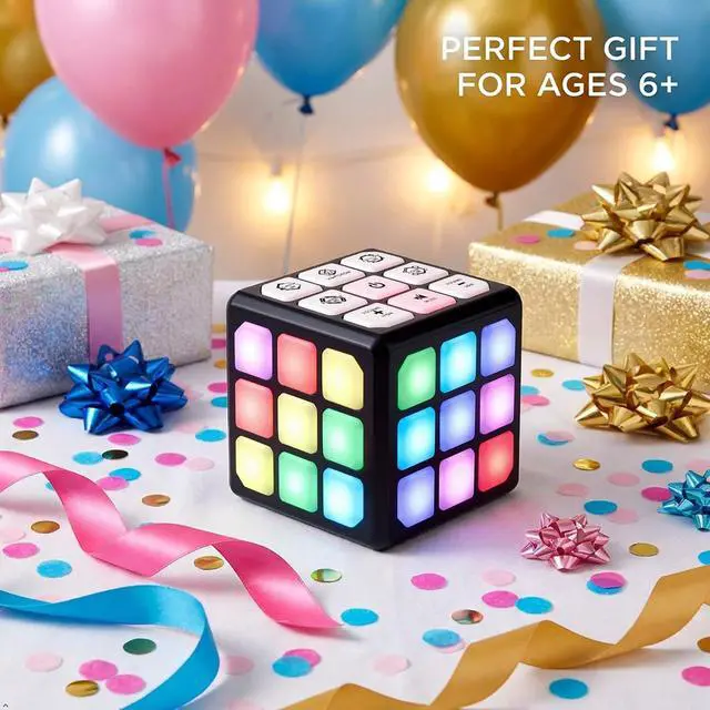 Alt view image 7 of 7 - FLASHDASH Flashing Cube Electronic Memory and Brain Game - 4-in-1 Handheld Stem Toys for Kids - Cool Gadgets, Games for Boys and Girls - Fun Family Game for Kids Ages 6-12 - Educational Gift Toy